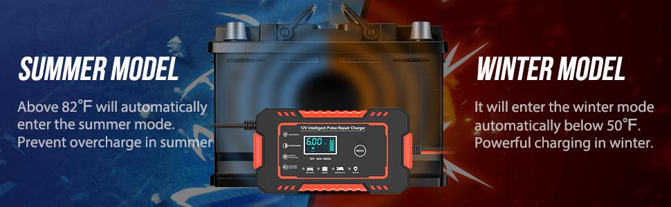 🔥 12V 6A Smart Battery Charger | Auto Trickle Charger & Maintainer with Temp Compensation | Multi-Vehicle Use for Car, Truck, Motorcycle, Boat 🔥 12V 6A Smart Battery Charger | Auto Trickle Charger & Maintainer with Temp Compensation | Multi-Vehicle Use for Car, Truck, Motorcycle, Boat