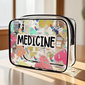 Transparent PVC Storage Bag, Visible Design for Quick Access, Waterproof and Durable, Zipper Closure, Ideal for Travel and Home Use