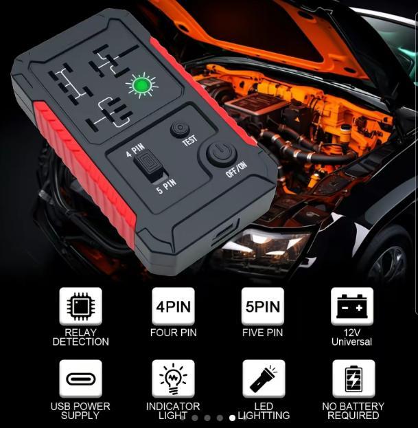 Universal 12V LED Indicator Light - Car Battery & Relay Voltage Tester, Checker for Vehicles, Essential Car Accessory