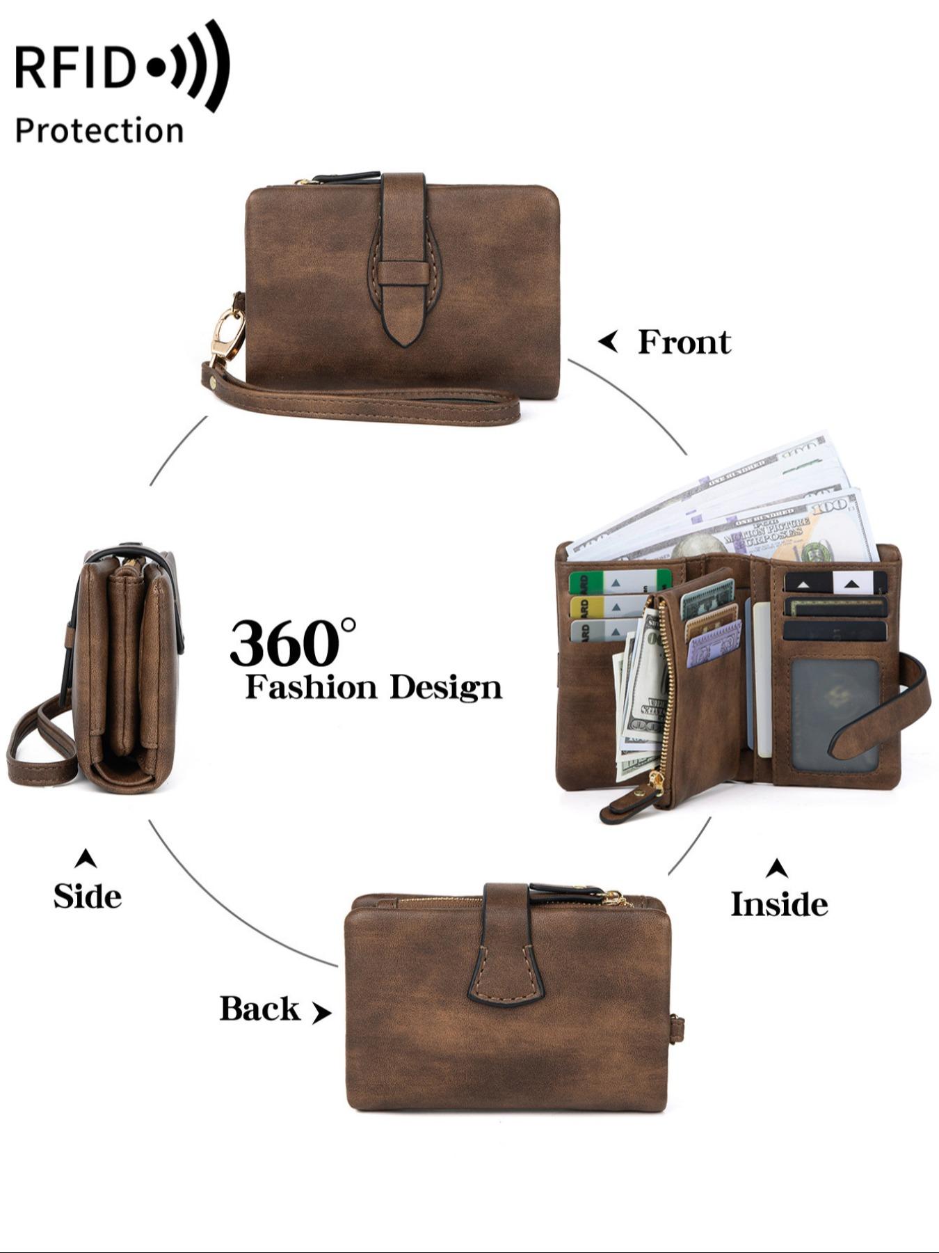 Women's Fashionable Solid Color Zipper Short Wallet, Casual Versatile Handheld Coin Purse, Trendy All-match Designer Wallet for Daily Use, Commuter Purse