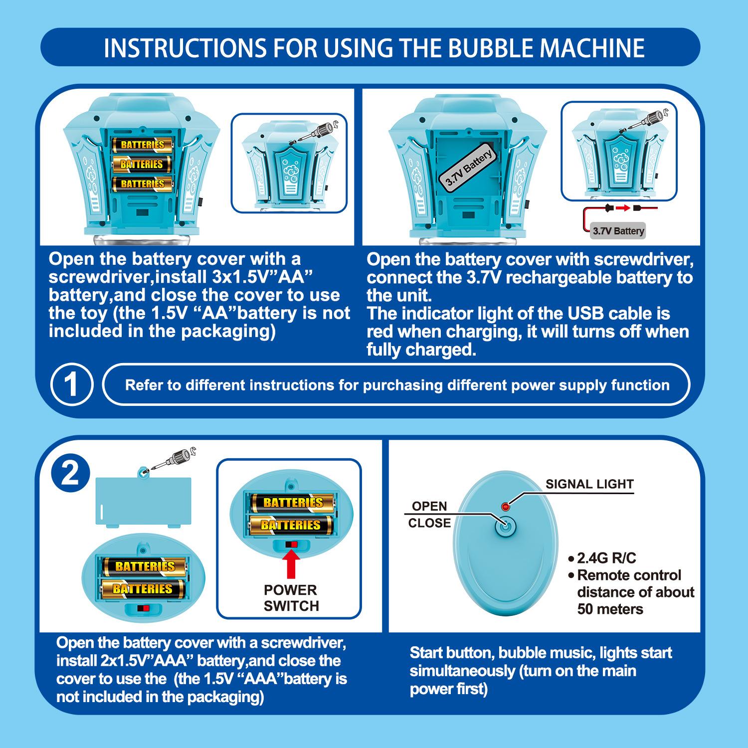 New Automatic Road Lamp Bubble Machine with Lights & Music, Outdoor Garden Bubble Toy, Perfect for Party, Wedding, Holiday Celebration
