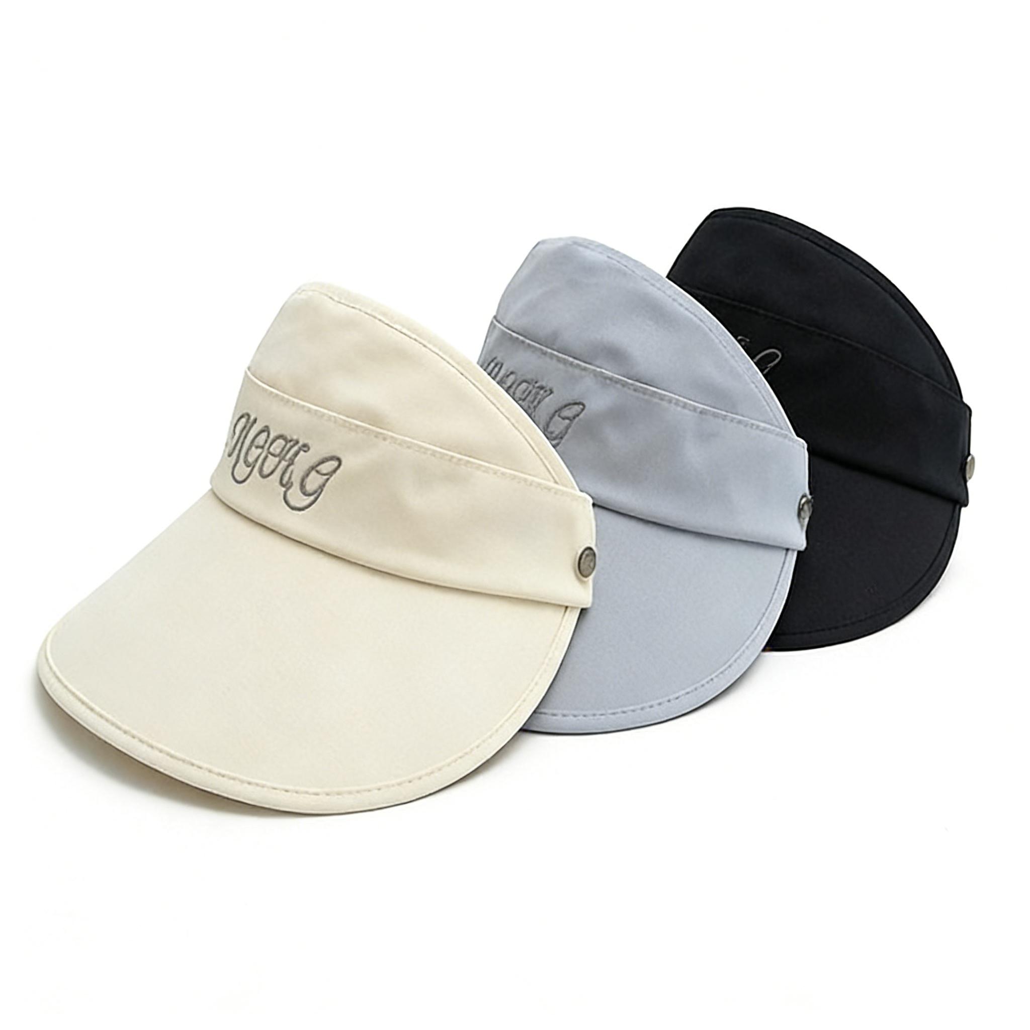Wide-brim sun visor with UPF 50+ UV protection, open-top design for comfortable wearing. The adjustable head circumference fits most people, lightweight and breathable for outdoor daily use.
