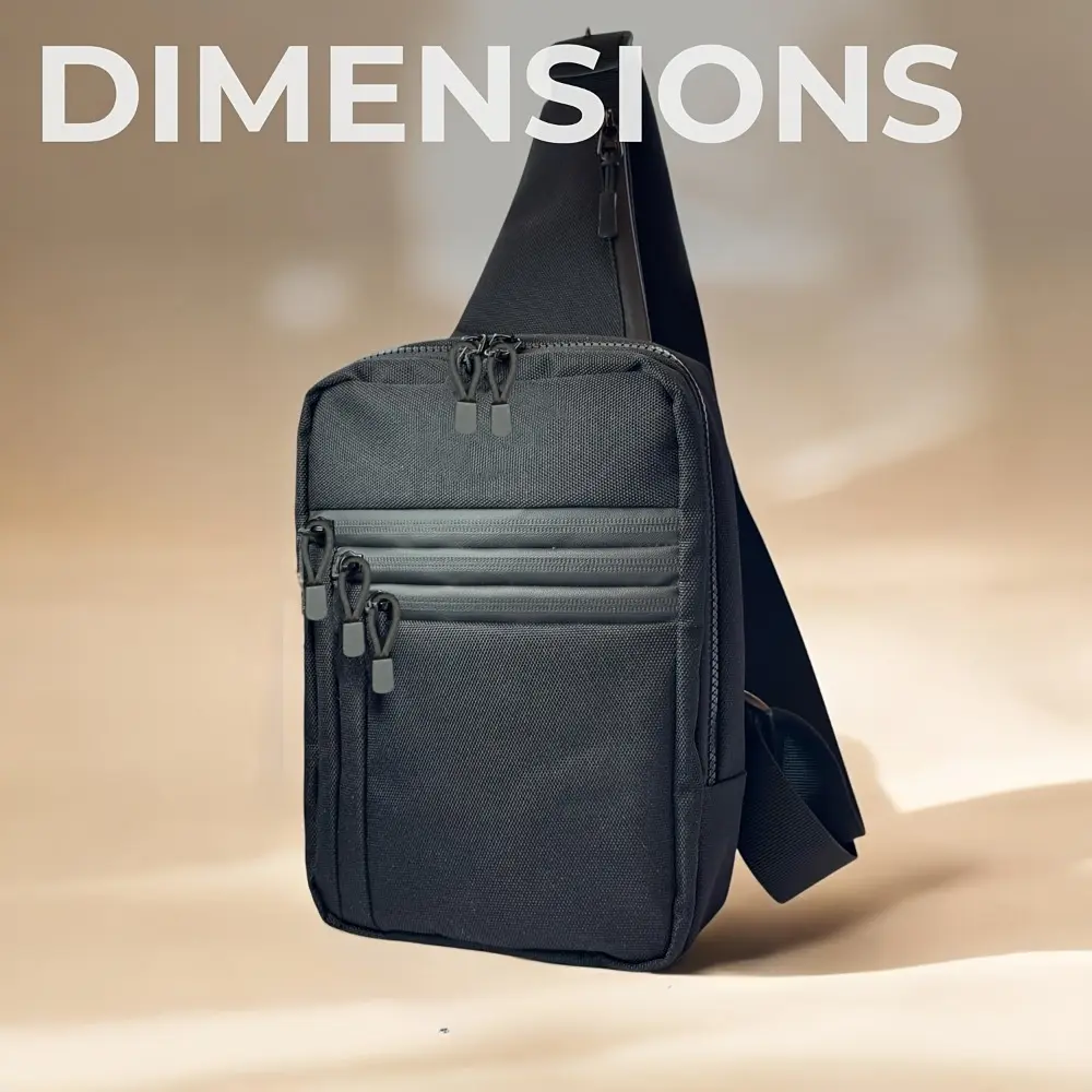 Men's Invisible Backpack Tactical Hidden Waist Pack for Travel with Multiple Zip Pockets Adjustable Strap Lightweight Compact Design Black Stealth Carry All Day Comfort