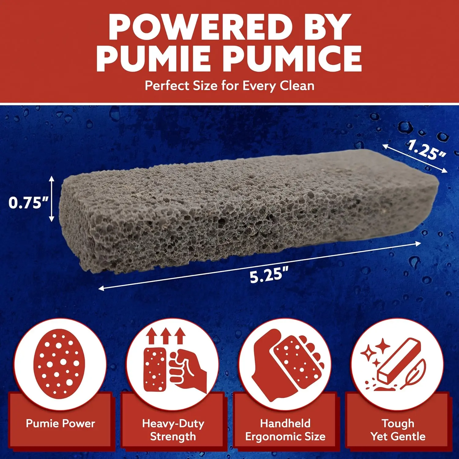 Heavy Duty Pumice Stones Scouring Sticks 4-Pack with Scrub Pad, for Bathroom, Kitchen, Pool, Grill, Toilet Ring Stains
