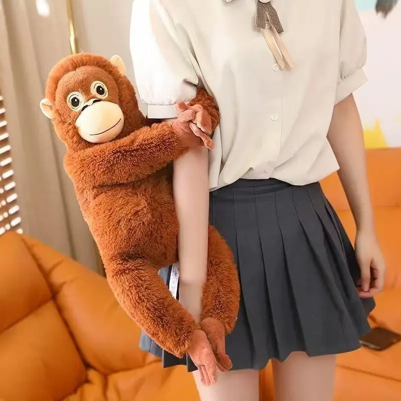 Cute Monkey Plush Toy, Trendy Gorilla Doll, Long-Armed Ape Pillow, Perfect Gift for Friends, Girlfriend, Kids, Indoor Decor Item