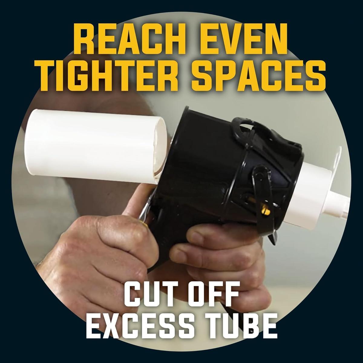 Caulking Gun Kit - Patent Design Anti Drip Mechanism 12:1 Thrust Ratio Portable Tool for Home Hardware Seal