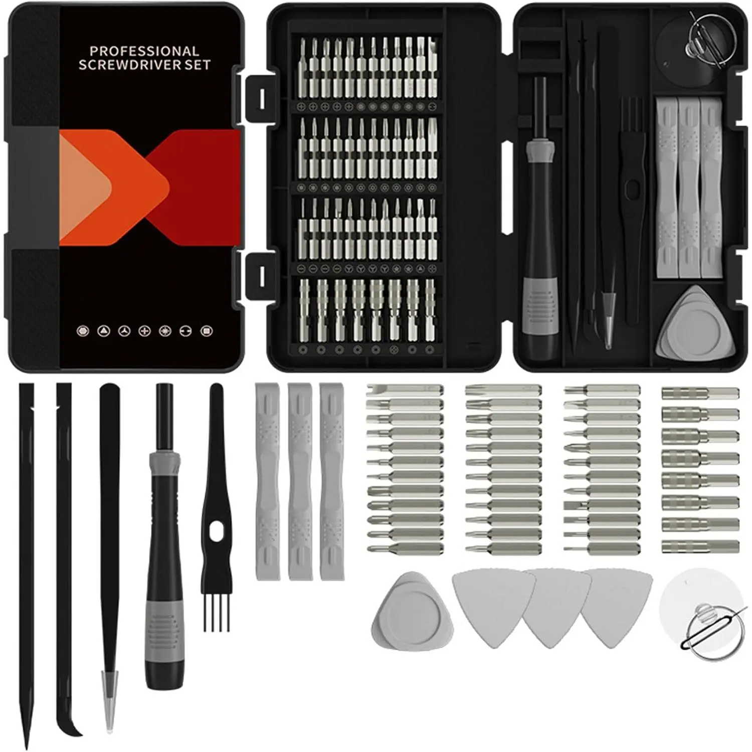 Set, Professional Mini Precision  Set 58-in-1  Repair Tool Kit, Non-Slip Handle for Phone, Laptop, PC, Camera, Watch Electronics Repair