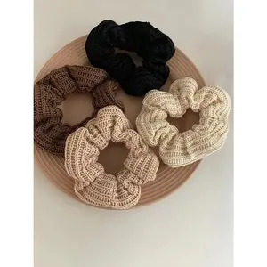 Solid Hair Tie, Fashion Plain Scrunchies, Casual Simple Women Hair Accessories, Hair Accessories Set