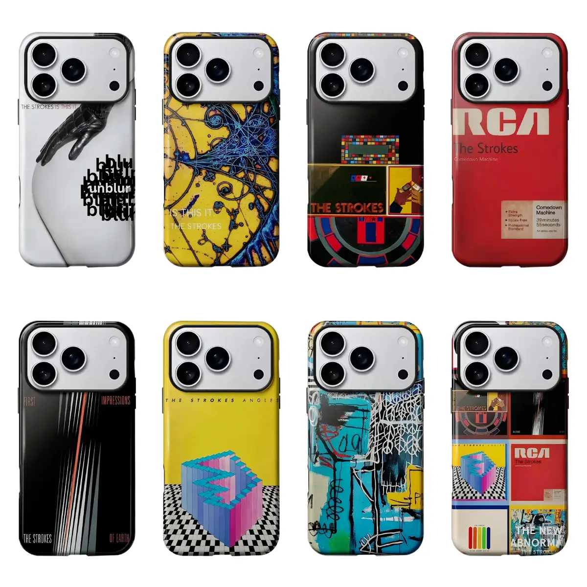 The Strokes Indie Rock Band Merch Wireless PC+TPU Shock-Proof Smartphone Case - Durable High-Res Print Full Body Cover, Retro Gift for Music Fans, Fits iPhone 11+ Pro Max/Plus, Samsung Galaxy S24-26, iOS Accessories