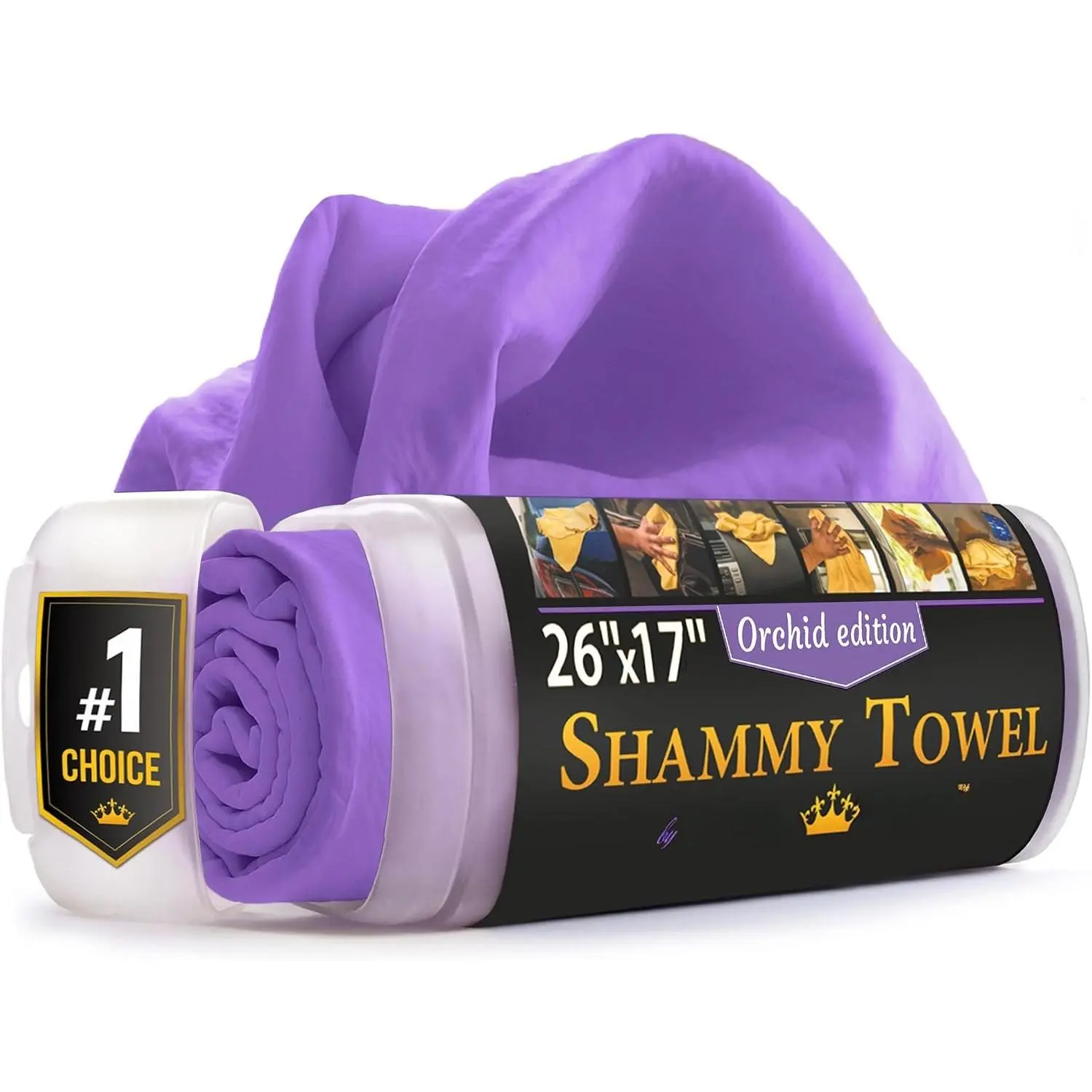 Shammy Cloth for  Drying - Super Absorbent  Chamois Towel - Scratch-Free  Drying Towel (26'x17')