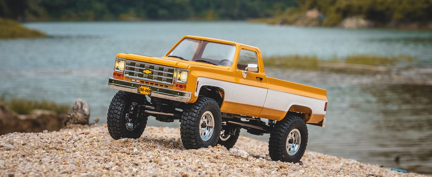 FMS 1/18 RC Crawler FCX18 Chevy K10 RC Truck RTR RC Car Model Car 8km/h 4WD 900mAh Hobby RC Cars Remote Control Car with LED Lights Vehicle 4-Ch 2.4GHz Transmitter Outdoorfun Fathersdaygift Chevrolet Chassis FMS 1/18 RC Crawler FCX18 Chevy K10 RC Truck RTR RC Car Model Car 8km/h 4WD 900mAh Hobby RC Cars Remote Control Car with LED Lights Vehicle 4-Ch 2.4GHz Transmitter Outdoorfun Fathersdaygift Chevrolet Chassis