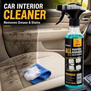 NUAN Car Interior Cleaner Spray – Heavy Duty Foam Removes Stains, Grease & Dirt from Seats, Mats, Door Panels & Dashboard