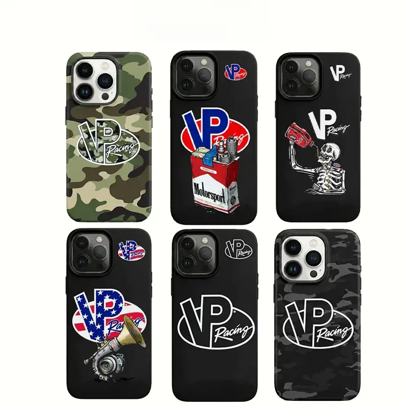 Combat Case Collection VP Racing Fuels Wireless Phone Case - Motorsport Spark Plug Pack Cover, Retro Car Enthusiast Cell Protector with Cute Vehicle Accessories for iPhone 17/16/15/14/13/12/11 ProMax/Plus, Samsung Galaxy S26 S25 S24 S23 S22 S21 Ultra Plus