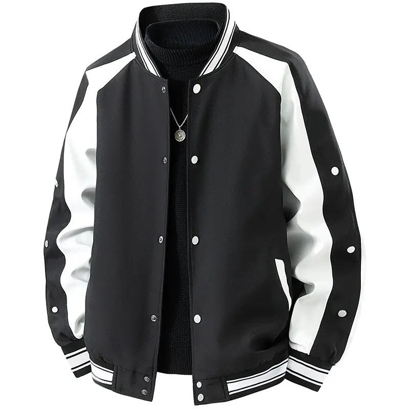 2026 New Spring And Autumn Men'S Jacket, Stand-Up Collar Zip-Up Trendy Korean-Style Jacket, Slim-Fit Versatile Baseball Jacket, College-Style Street Casual Everyday Jacket #   Sohochic