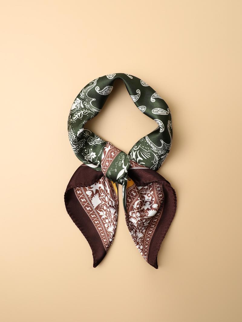 Paisley Print Square Scarf, Fashionable Soft Comfortable Bandana for Women & Men, Casual Versatile Scarf for Daily Wear, Boho Style Scarf, Fashion Accessories for Spring & Fall