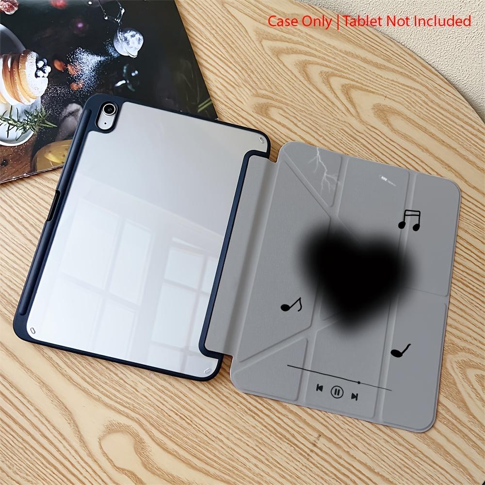 Rhythm pattern with adjustable stand and pen slot, foldable anti slip Y-fold TPU protective case, suitable for Samsung, iPad mini, iPad Air, iPad Pro/iPad 10th generation, 11th generation and other series of iPad protective cases