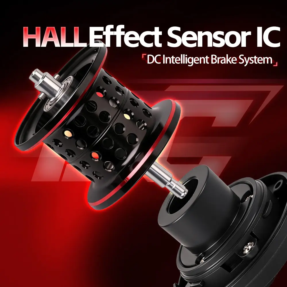 Fishingfans Dc-Round 7+1bb Baitcasting Reel, Dc Drum Reel with Brass Gears, Ultralight 156g, Saltwater & Freshwater Casting Reel
