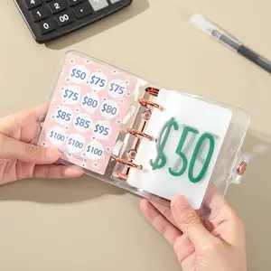 Money Saving Challenge Budget Binder, Office Budget Planner Book, Cash Stuffing Organizer Helps You Easily Save Up To $1000, Practical Financial Stationery