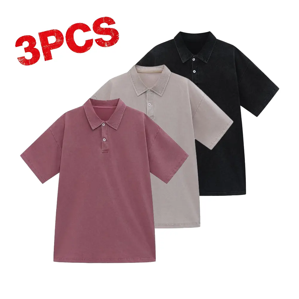 3-PACK Eco Conscious Activewear Men's Short-Sleeve Polo | Sustainable Style for Everyday Movement