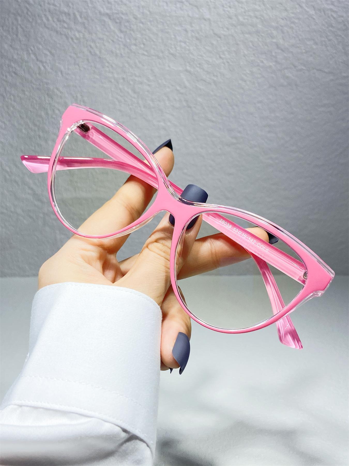1 Pair Simple Eyeglasses for Everyday Use, Cat Eye Frame Fashion Eyeglasses, Casual Glasses, Travel Accessories for Women & Men, Fashionable Frames Glasses
