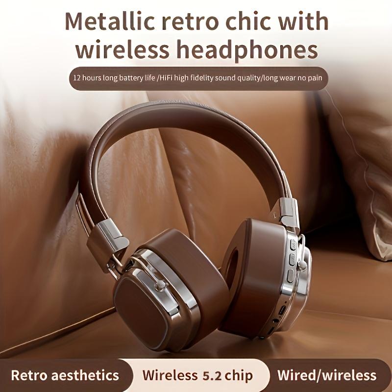 [Deep Bass Headset] Bluetooth Headphones, HD Stereo Sound Over Ear Headphones with Built-in Microphones, Deep Bass 20 Hours Playtime, Fast Charge BT 5.2 Headset for Adults, School, Travel