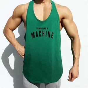 TRAIN LIKE A MACHINE Gym Tank Tops Men Running Vests Fitness Clothing Mens Bodybuilding Stringer Tanktop Summer Sports Clothing
