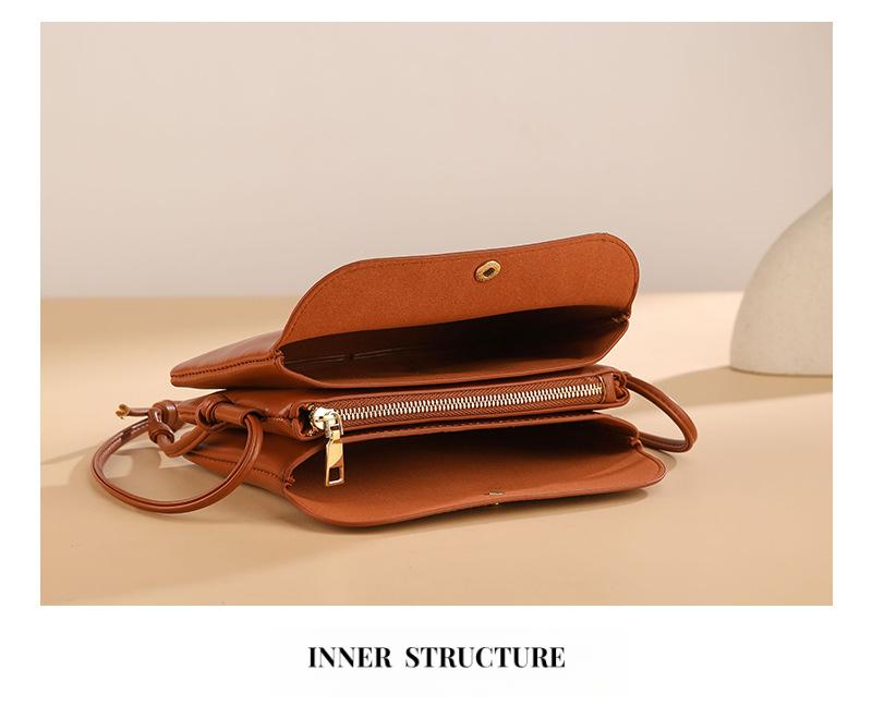 2026 New Crossbody Small Square Bag Niche Simple Double-layer Genuine Leather Small Bag Women's Bag Minimalist Style Commuter Shoulder Bag 2026 New Crossbody Small Square Bag Niche Simple Double-layer Genuine Leather Small Bag Women's Bag Minimalist Style Commuter Shoulder Bag
