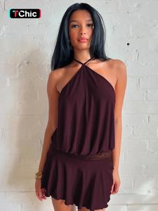 women's solid color halter neck sleeveless backless bodycon dress, minimalist fashion party club dating holiday beach vacation music festival ladies summer dresses, womenswear