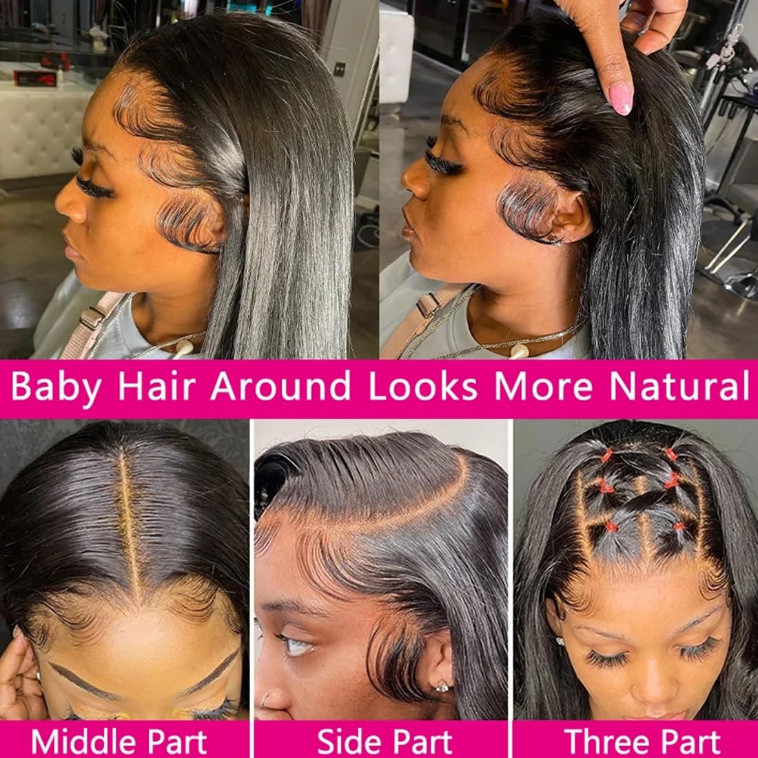 Bling Hair 180% Bone Straight 360 HD Full Lace Frontal Human Hair Wigs  For Woman Cheap Brazilian 13X6 13x4 Lace Front Human Hair Wig Smooth Pre Plucked 12-36 Inch Wholesale