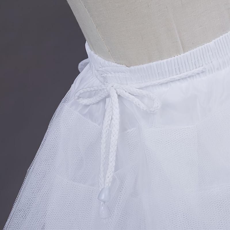 [Polyester Petticoat] White polyester petticoat with adjustable waist, girls' style |                 Princess dress without hoop with petticoat support |                 Perfect performance, parties and weddings