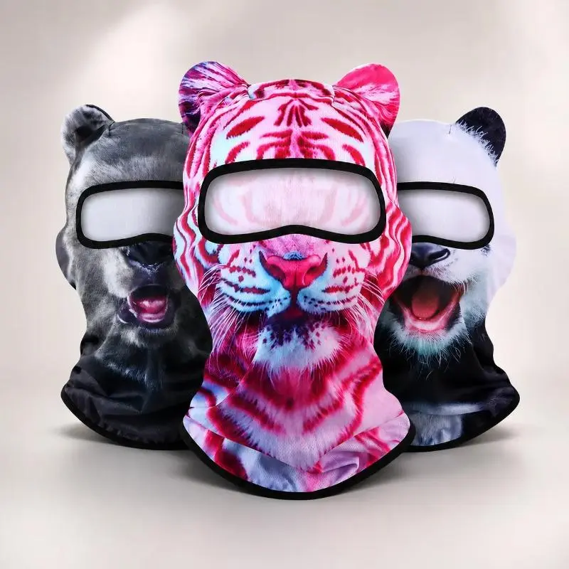 Cute 3D Panda Balaclava Hood Mask, Soft Helmet‑Friendly Face Cover Unisex Cycling Party Cosplay Outdoor Headwear