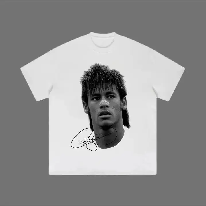 Neymar Big Head T-shirt, Vintage Neymar T-shirt, Unisex Football T-shirt, Sweatshirt, Printed T-shirts, Men's Fashion, Women's Fashion, Urban Clothing