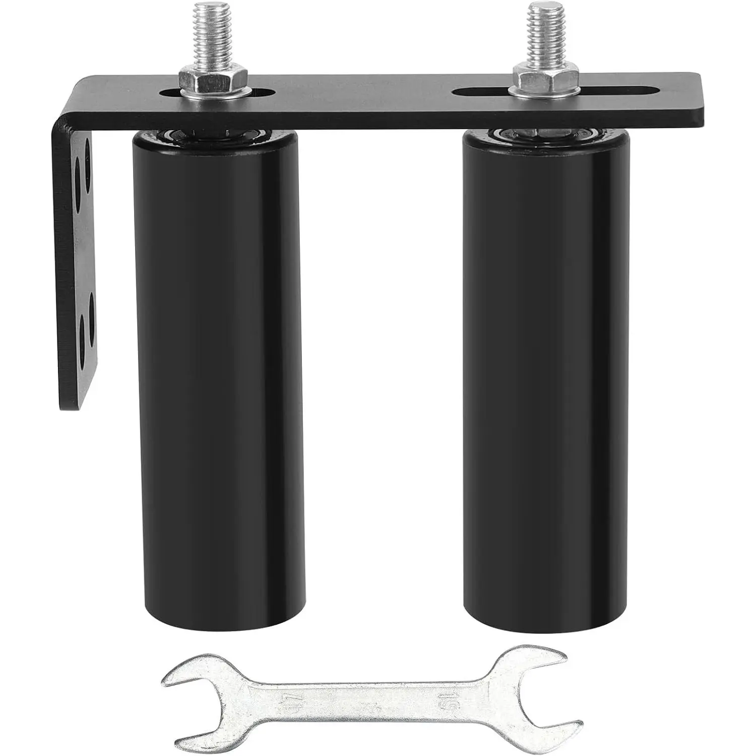 6" Gate Roller Guide, Sliding Gate Hardware with L-Brackets, Universal Adjustable Heavy Duty Sliding Gate Rollers, Rolling Gate Hardware Kit