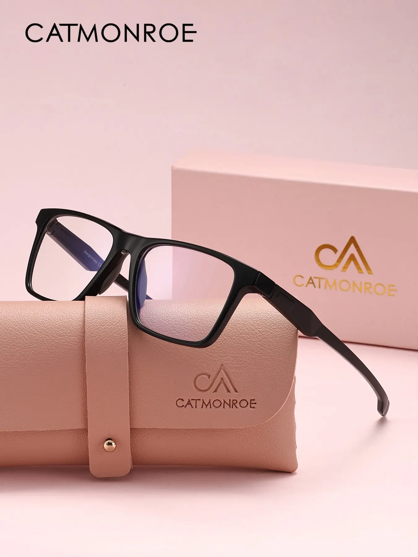 CATMONROE TR90 Anti Blue Light Reading Glasses, Lightweight Presbyopic Eyeglasses, Comfortable Square Eyewear for Men, Anti-Fatigue Clear Lens