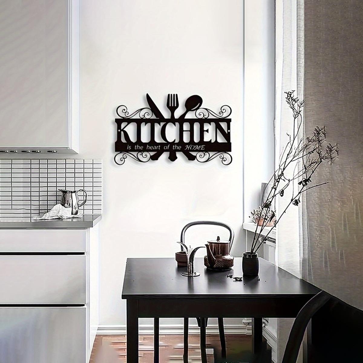 Kitchen Themed Wall Art, Metal Hanging Sign, Easy Installation, Indoor Outdoor Decoration, Home Kitchen Dining Room Decor