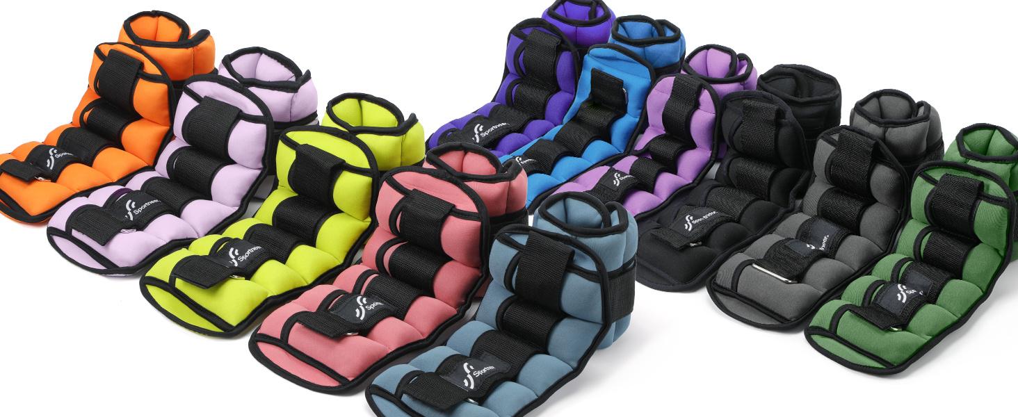 Adjustable Ankle Weights 1 Pair 2 4 6 8 10 Lbs Leg Weight Straps for Women Men, Weighted Ankle Weights Set for Gym,Fitness, Workout,Walking, Jogging,1-5 lbs Each Ankle, 1 Pair 2-10 lbs