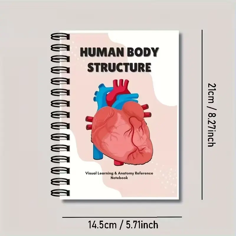 Human Physiology Structure Visual Study Spiral Binding Notebook