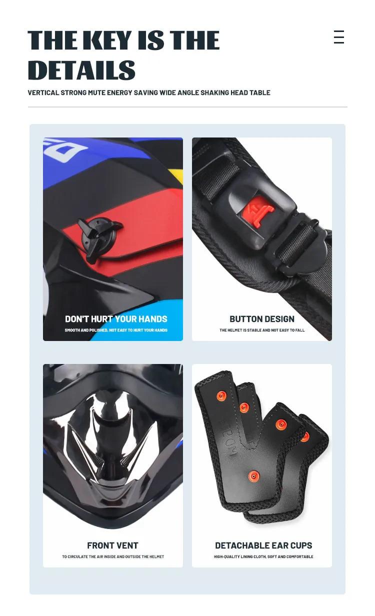 Matte Black Series Racing Helmet, Full Face Tactical Off-Road Motorcycle Helmet with Goggles & Gloves, DOT Certified Crash Safety Helmet for Adult Men, Professional Off-Road Gear for Motocross, ATV, Dirt Bike & Power Sports Riding