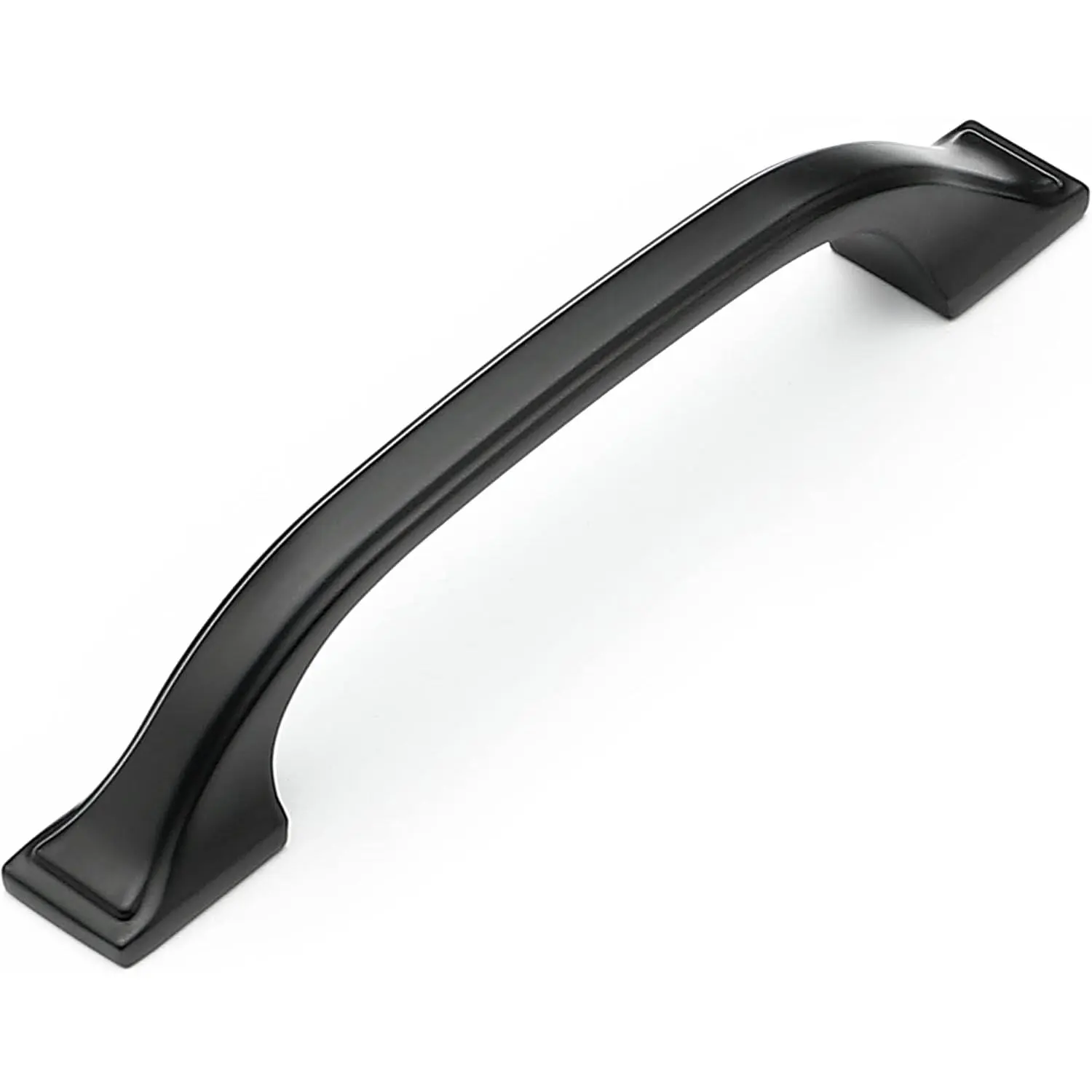 3 Pack Black Cabinet Pulls 3-3/4 Inch Kitchen Cabinet Handles Matte Black Handles for Kitchen Cabinet Hardware Arch Cabinet Handles for Drawer Dresser Curved Drawer Handles
