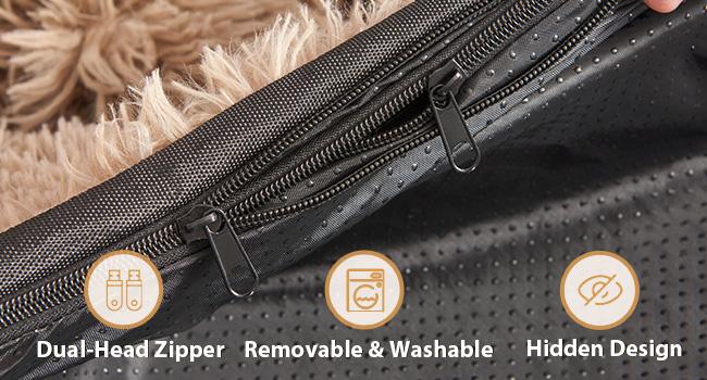 Stuffed Animal Storage Bean Bag Chair Cover (No Filler) Washable Ultra Soft Bean Bag Cover for Organizing Plush Toys or Textile, Sack BeanBag Covers for Adults, Teens, 6FT, Khaki