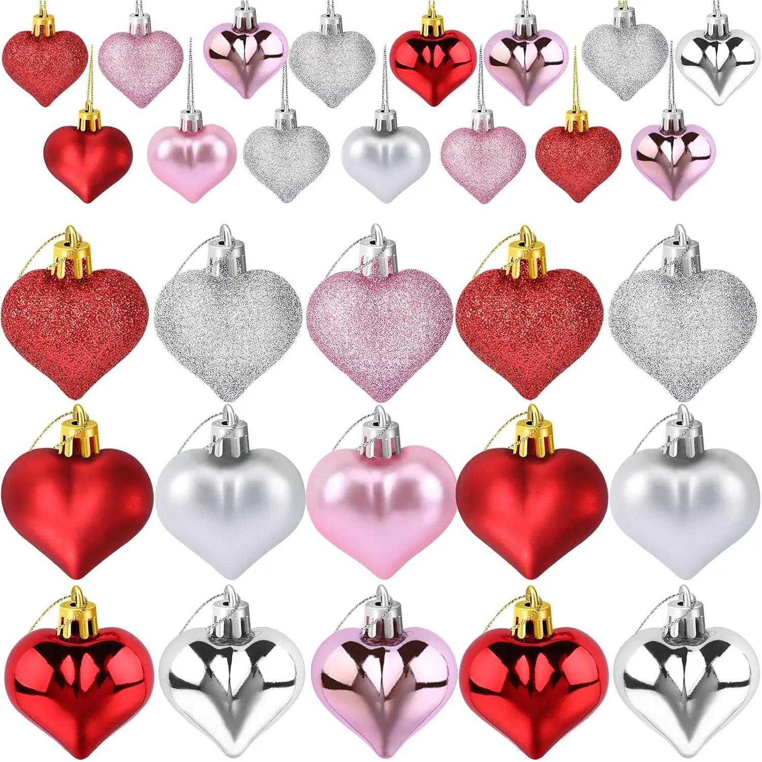 36 count Heart Shaped Ornaments Romantic Heart  Ornaments Decorations for  Party Wedding Decor