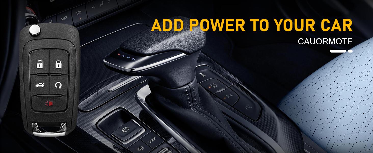 5-Button Flip Key Fob: Keyless Entry Remote Replacement for Chevy Camaro Malibu Sonic Equinox Impala Cruze GMC Terrain Buick Allure Lacrosse Regal Verano Encore, OHT01060512, V2T01060512, 315MHz