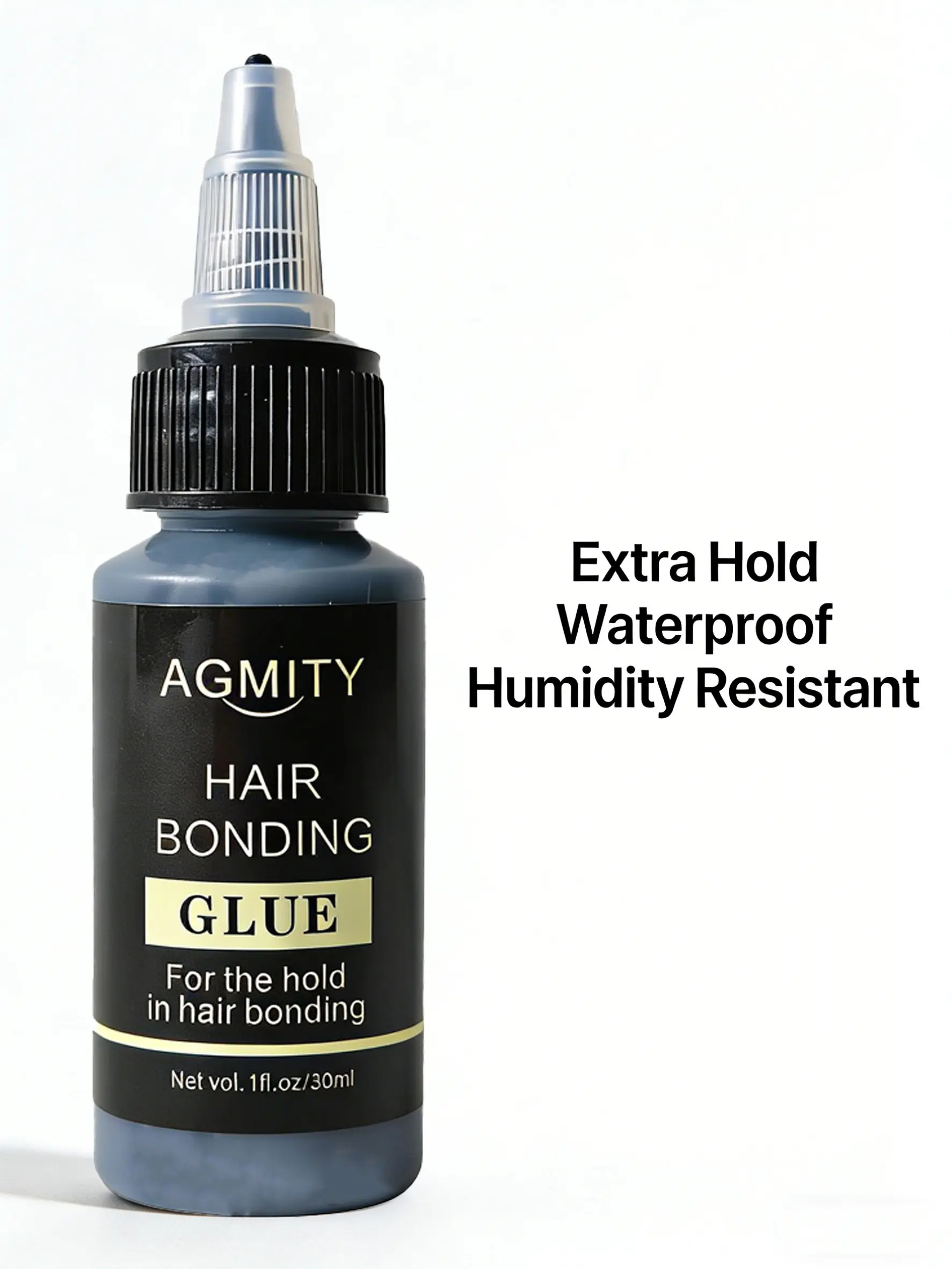 30ML Hair Extension Glue, Strong Long-Lasting Hold, Quick-Dry Waterproof Sweatproof, Invisible Traceless Wig Tape, All Seasons Use