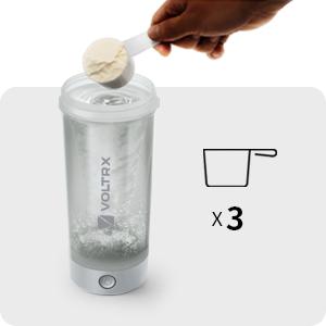 VOLTRX Merger Electric Protein Powder Blender USB-C Rechargeable 24 oz Shaker Cup BPA-Free Leak-Proof Whisper-Quiet Mixing Health & Home Supplies - Bottles, Organiser