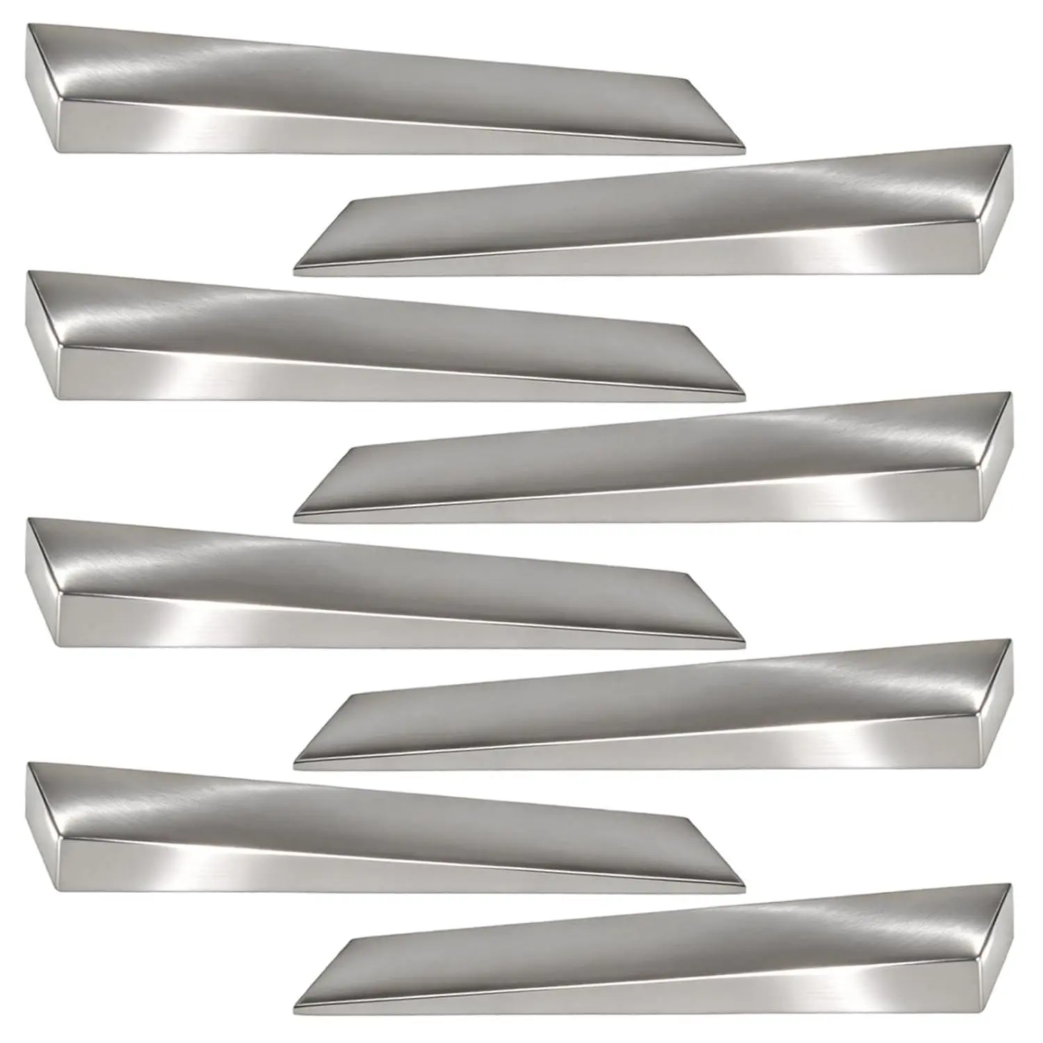 8PCS Heavy Duty Corrosion Resistant Steel Flange Wedge Set, Triangle Metal Wedge Shims for Leveling, Welding, Pipe Alignment and Machinery (7×1.2×0.4inch)