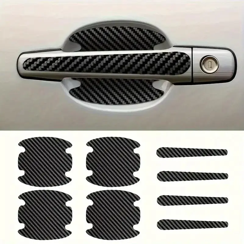 8 Pieces Transparent Car Door Bowl Protector Stickers, Durable Anti-Scratch Door Handle Guard Film, Effective Vehicle Paint Protection Sticker Reducing Nails, Key Scratches on Door Cup Area for Most Cars Car Accessories Automotive