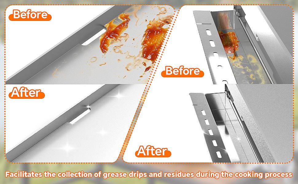 R.W.FLAME Portable Propane Griddle, Tabletop Portable Propane Gas Grill,Stainless Steel Flat Top Grill, Outdoor Cooking for Tailgating, Camping, RVs, BBQ, Patio, Silver