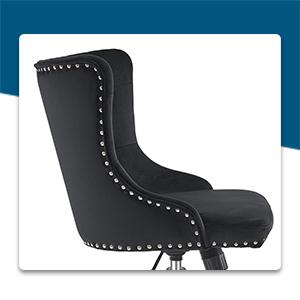 VINGLI velvet armless home office desk and chair, available in multiple colors, golden base/wheels, cute dressing table/makeup chair, bedroom, soft cushion adjustable rolling and rotating nail chair, women/girls VINGLI velvet armless home office desk and chair, available in multiple colors, golden base/wheels, cute dressing table/makeup chair, bedroom, soft cushion adjustable rolling and rotating nail chair, women/girls