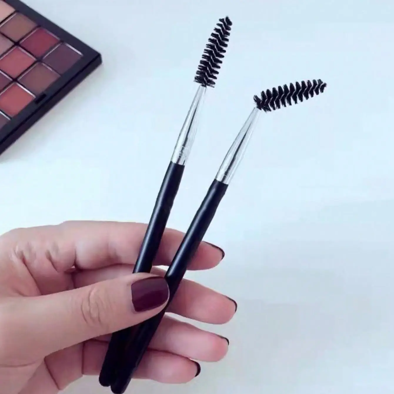 2pcs Long Handle Mascara Brush, Spiral Reusable Makeup Tool, Multi-Purpose Beauty Applicator, Durable and Versatile Design