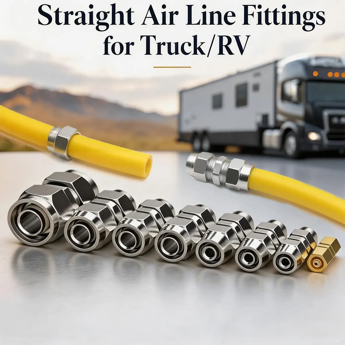 Professional Truck Air Line Connector, Pneumatic Quick Connect, High Temperature Resistant Air Hose Fitting Kit, Air Line Fittings, Air Hose Connectors
